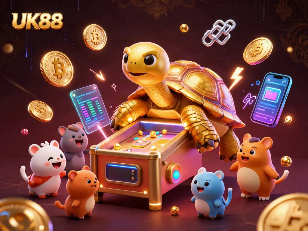 Experience thrilling gameplay with UK88 as small animals await their turn at the golden tortoise pinball casino
