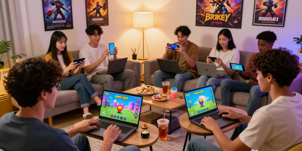 Players enjoying the interactive Bounce Ball game on GGSoft platform, showcasing modern gaming setup.